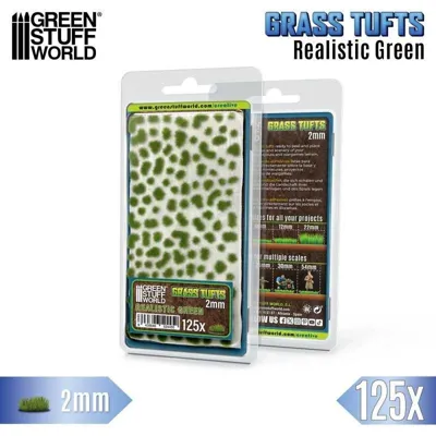 STUFF WORLD Matas Cesped Tufts 2 mm - Realista (12945) - Green Stuff Word