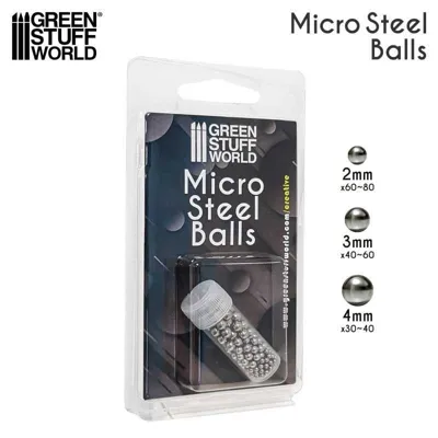 STUFF WORLD Micro Bolas de Acero (2-4MM) (9286) - Green Stuff Word