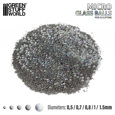 STUFF WORLD Micro Bolas de Cristal (0.5 - 1.5 mm) (1285) - Green Stuff Word