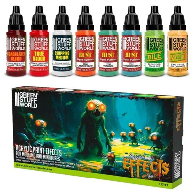 STUFF WORLD Set Pintura Efectos Especiales Vol. 1 - Caja de 8 (11747) - Green Stuff Word