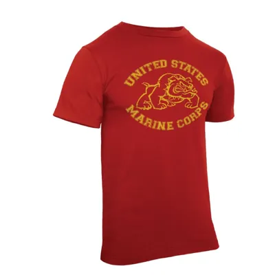 Triko Vintage U.s. Marine Bulldog Červené - Barva: Červená, Velikost: L - Rothco