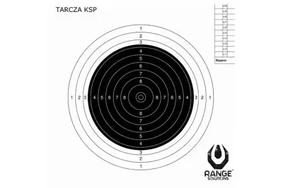 Tarcza KSP Karabin Sportowy 50m - 100 Szt. - 200x200 mm - Biały - RAN-14-027077-00 - Range Solutions