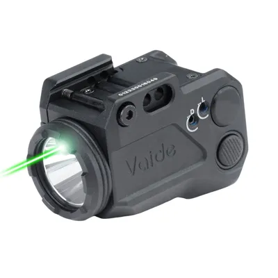 Latarka Taktyczna LED Na Broń Z Laserem Compact Scrapper Combo - 500 lm - Czarna - VAPLL-G01 - Vaide