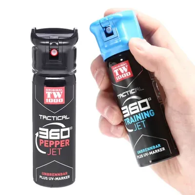 Tactical Pepper Jet Classic Pfefferspray 360° Sprühfunktion 45ml Inkl. Trainingsspray - TW1000