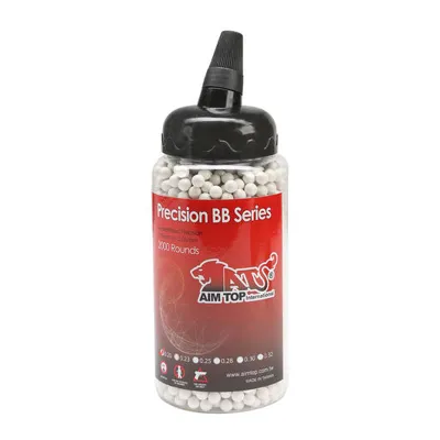 AIM Top Extreme Precision BBs 0.20g 2.000ER Speedloader Weiss - AimTop