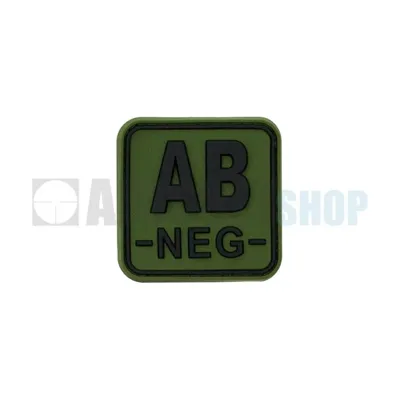 Bloodtype Square PVC Patch AB NEG (Forest) - JTG