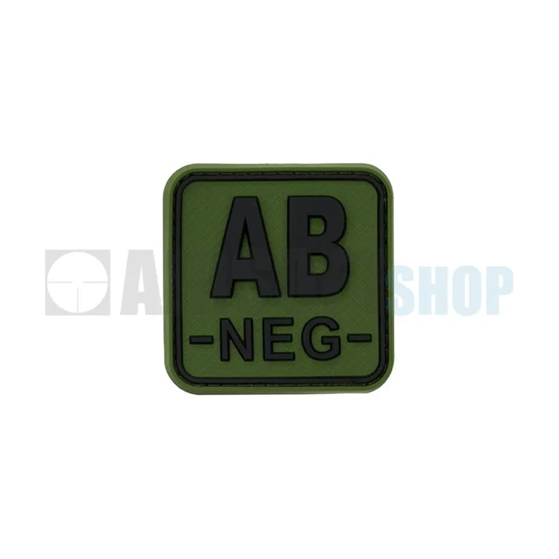 JTG Bloodtype Square PVC Patch AB NEG (Forest)