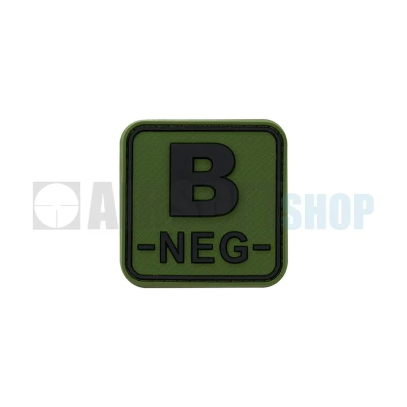JTG Bloodtype Square PVC Patch B NEG (Forest)