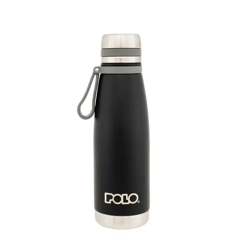 Polo Θερμός Παγούρι Inox 650ml Μαύρο