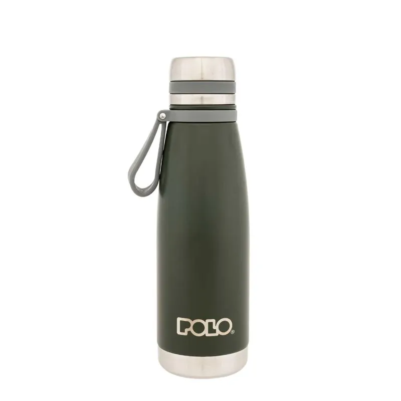 Polo Θερμός Παγούρι Inox 650ml Χακί