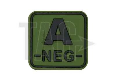 Bloodtype Square Rubber Patch A Neg - JTG