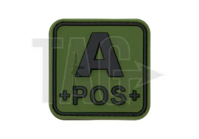 Bloodtype Square Rubber Patch A Pos - JTG