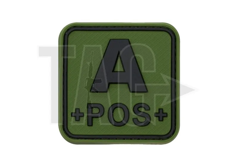 JTG Bloodtype Square Rubber Patch A Pos