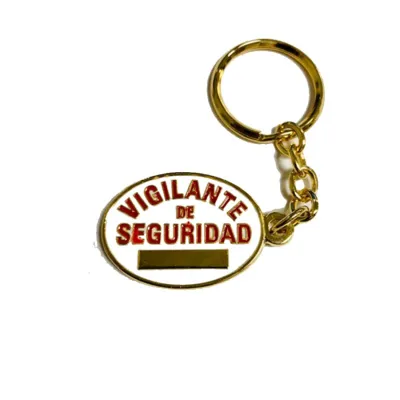 Llavero Vigilante Seguridad Lujo Dos Caras - Albainox