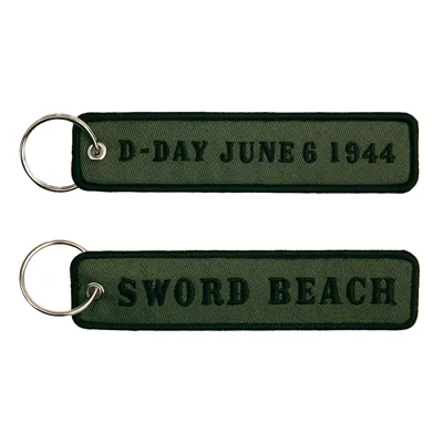 Llavero Dia D Normandía Playa Sword Bordado