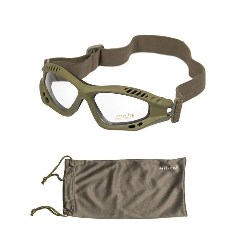 Mil-Tec Brýle Commando Air Zelené Čiré
