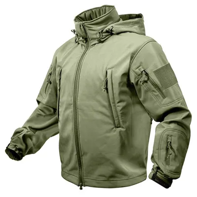 Bunda Tactical S Kapucí Softshell Zelená - Barva: Zelená -, Velikost - Rothco