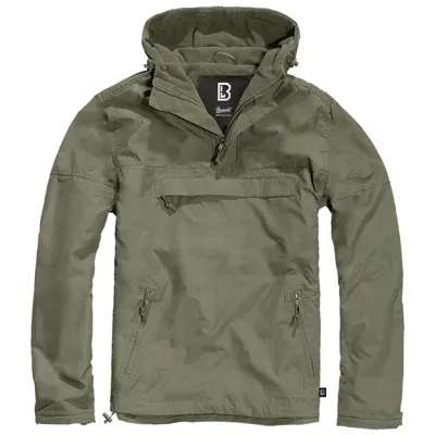 Bunda Větrovka S Kapucí Windbreaker Zelená - Barva: Zelená -, Velikost: XXL - Brandit