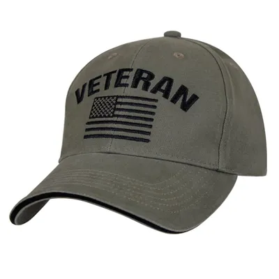 Čepice Vintage Veteran S US Vlajkou Zelená - Rothco