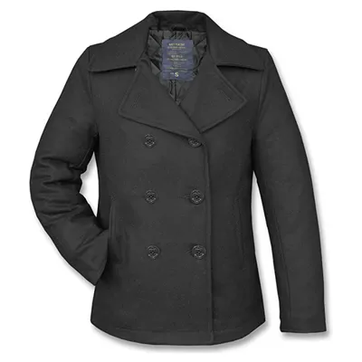 Kabát US PEA COAT Vlněný ČERNÝ - Barva: ČERNÁ -, Velikost: L - Mil-Tec