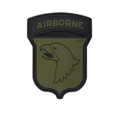 Nášivka 3D Plastová Airborne 101 Zelená - 101Inc