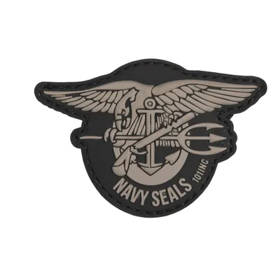 Nášivka 3D Plastová Navy SEALs ŠEDÁ - 101Inc