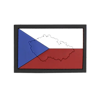 Nášivka 3D Plastová Vlajka ČR Mapa - 101Inc