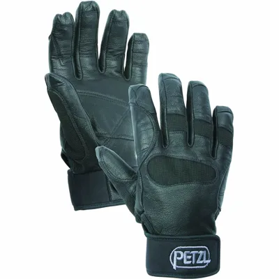 Rukavice Cordex Plus Kožené ČERNÉ - Barva: ČERNÁ -, Velikost: M - Petzl