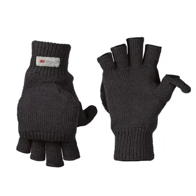 Rukavice KLAPP Prstové S Překrytím ČERNÉ - Barva: ČERNÁ -, Velikost - Mil-Tec