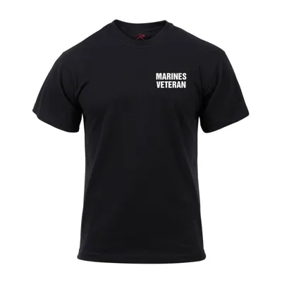 Triko Marines Veteran Krátký Rukáv ČERNÉ - Barva: ČERNÁ -, Velikost: 3XL - Rothco