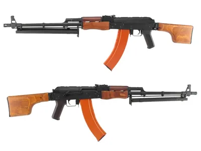 Airsoftový Kulomet RPK - Ocel, Pravé Dřevo, Sklopná Pažba (CM.052S) - Cyma