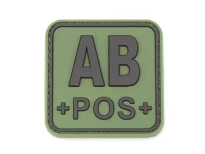 PVC 3D Nášivka S Krevní Skupinou AB Pos - JTG