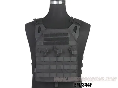 Vesta S Imitací Plátů a Trojitou Sumkou M4 Jumper Plate Carrier - Černá - Emerson