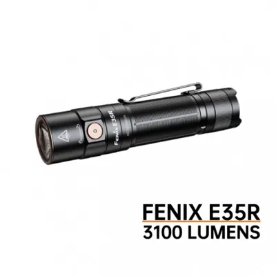Fénix E35R - 3100 Lúmenes (Incluye Batería 21700 de 5000 mAh) Linterna Recargable por Micro USB-Tipo C) - Fenix Light
