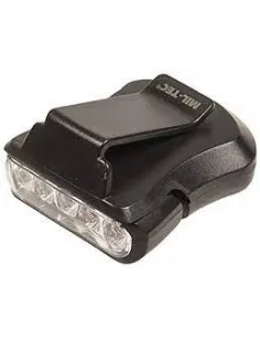 Mil-Tec Linterna con Clip 5 Leds · Negro