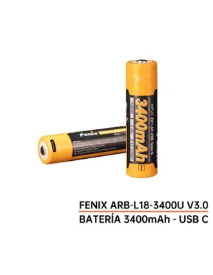 ARB-L18-3400U V3.0 - 3400 mAh Recargable USB C - Fenix Light