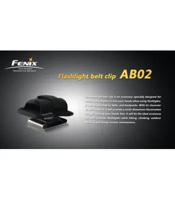 Clip AB02 para Linternas LED en Cinturón para PD36R, PD35, PD32, PD25, LD22, LD12-N, E35-UE, E25-UE, E30R, E18R - Fenix Light