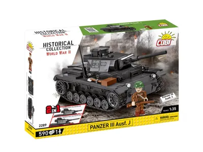 Stavebnice WW II Panzer III Ausf J, 2V1 (1:35) - Cobi