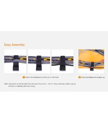 Fenix Light Accesorio Fénix 4 Ganchos para Fijación Frontales al Casco