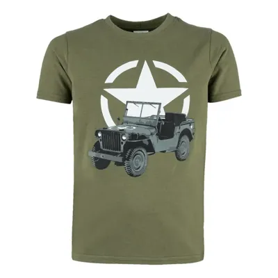 Triko Dětské JEEP Krátký Rukáv - Barva: Zelená -, Velikost: 146-152 - 101Inc