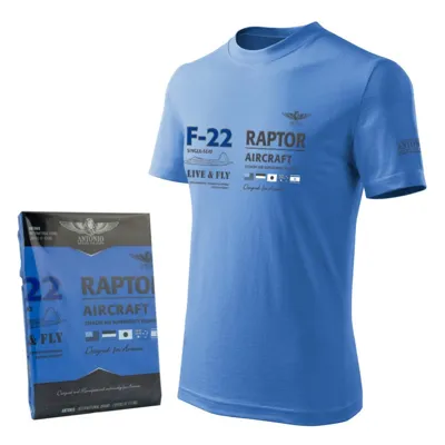 Triko F-22 Raptor MODRÉ - Barva: MODRÁ, Velikost - ANTONIO®