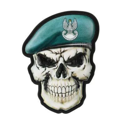 Naszywka Morale Patch - Czaszka W Berecie - Polskie Wojska Lądowe - Rzep - PVC 3D - 52338208 - M-Tac