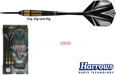 Vivid Steel Darts 25 g - Harrows
