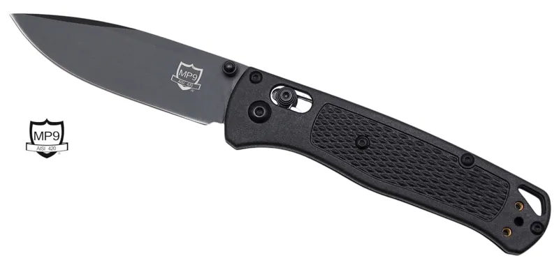 MP9 Einhandmesser Mit Flachen Griffschalen · Negro