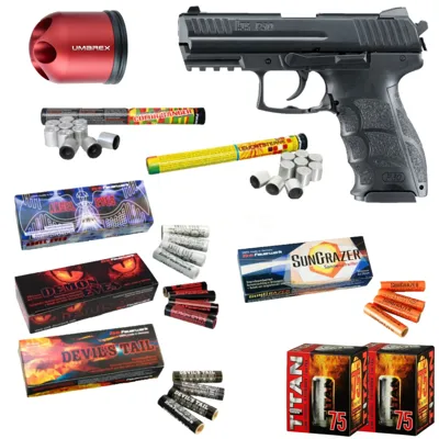 Silvester Set Heckler & Koch P30 Schreckschuss Pistole 9 mm P.a.k. (Set 2) - LivingActive
