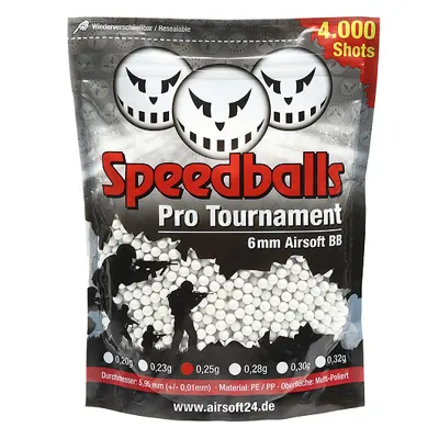 Pro Tournament BBs 0.25g 4.000ER Beutel Weiß Airsoftkugeln - Speedballs