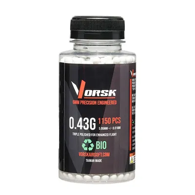 Bio Triple Polished QC BBs 0,43g 1.150ER Flasche Weiss - Vorsk