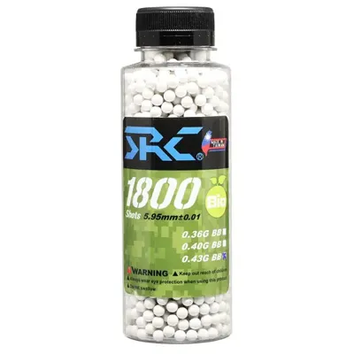 SRC High Precision Perfect Bio BBs 0,43g 1.800ER Flasche Weiss - SRC (Taiwan)