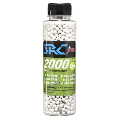 SRC High Precision Perfect Bio BBs 0,25g 2.000ER Flasche Weiss - SRC (Taiwan)