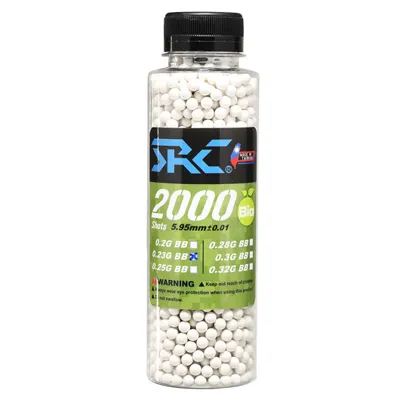 SRC High Precision Perfect Bio BBs 0,23g 2.000ER Flasche Weiss - SRC (Taiwan)